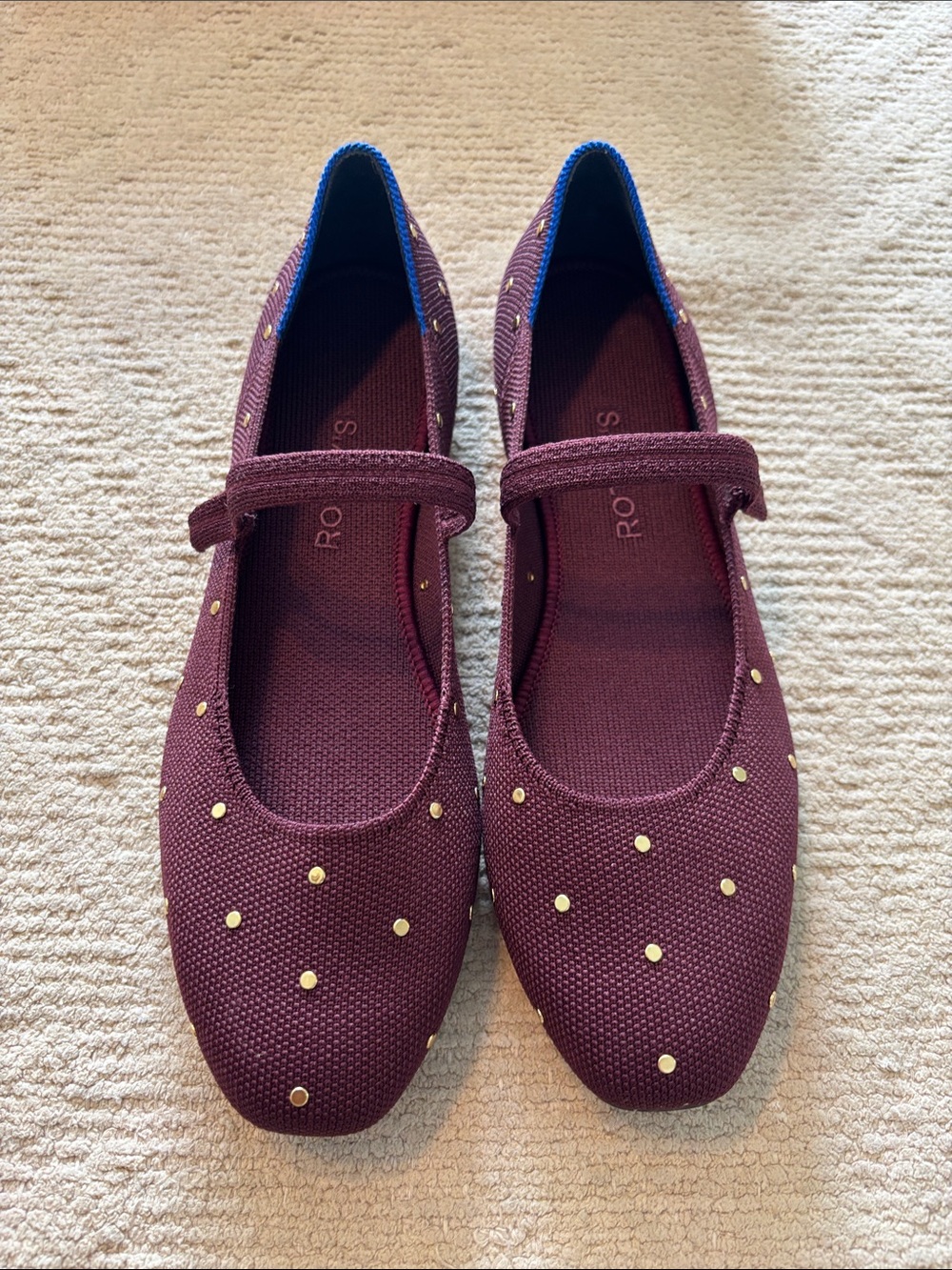 Rothy's the square mary Jane STUDDED SYRAH